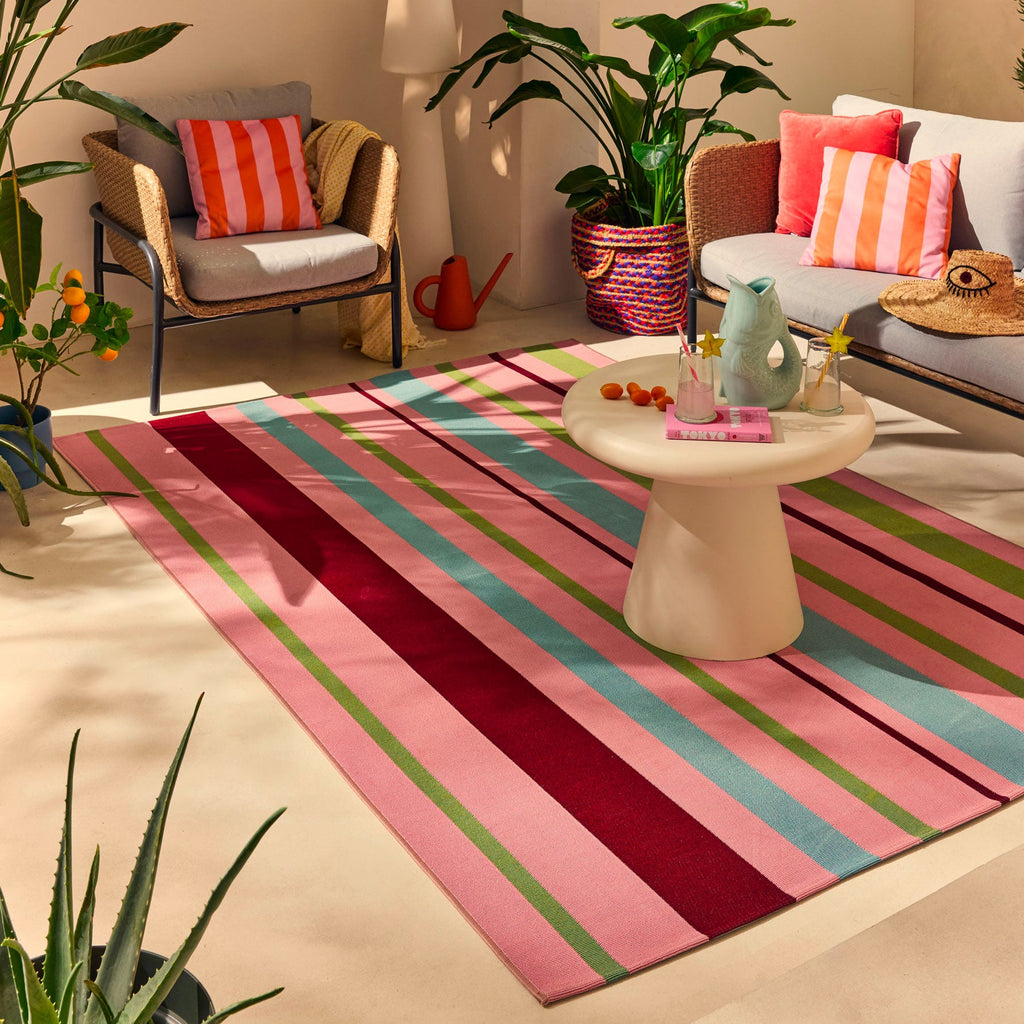 AZUR - Tapis rose pour terrasse et jardin - AZU701ROS AZUR