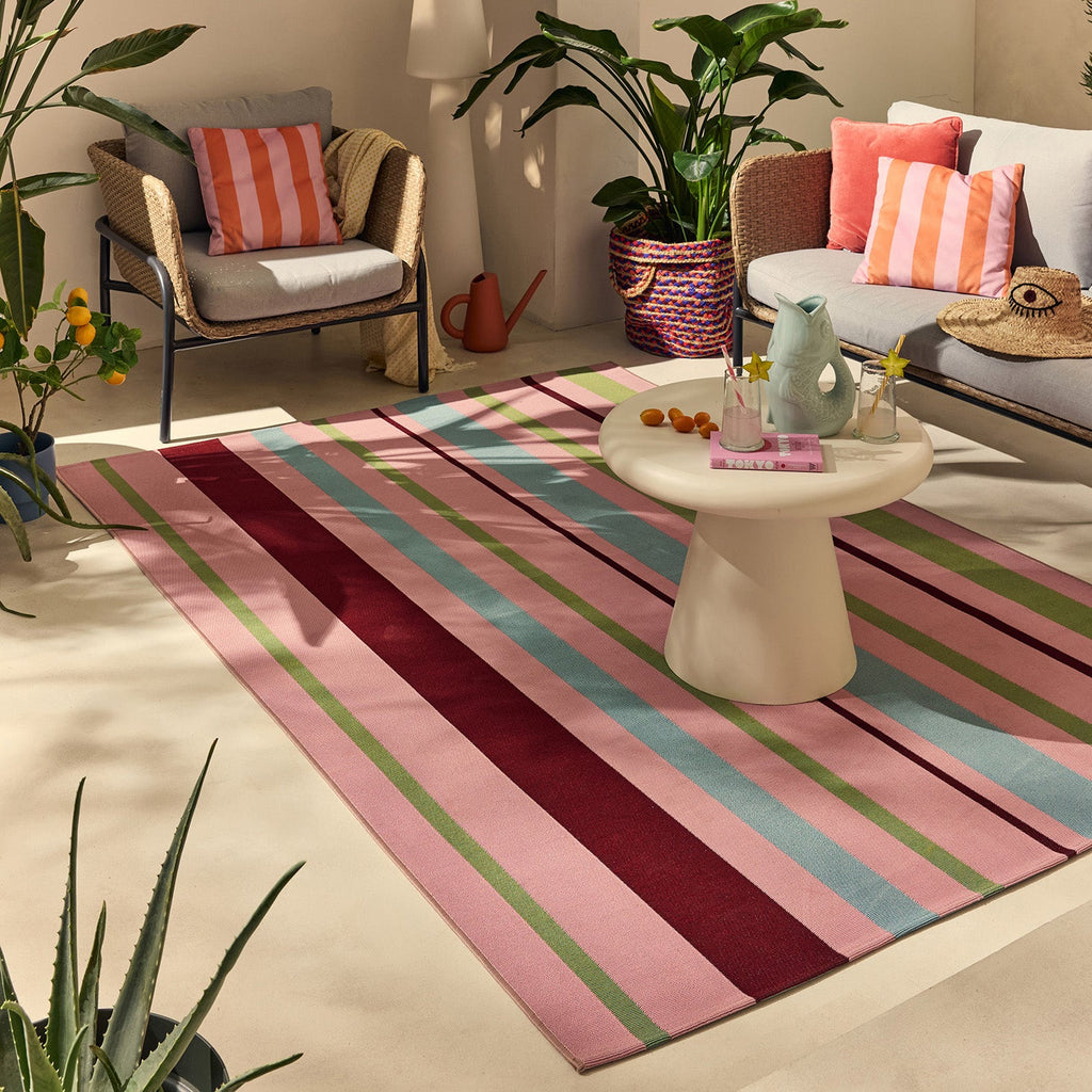 AZUR - Tapis rose pour terrasse et jardin - AZU701ROS AZUR