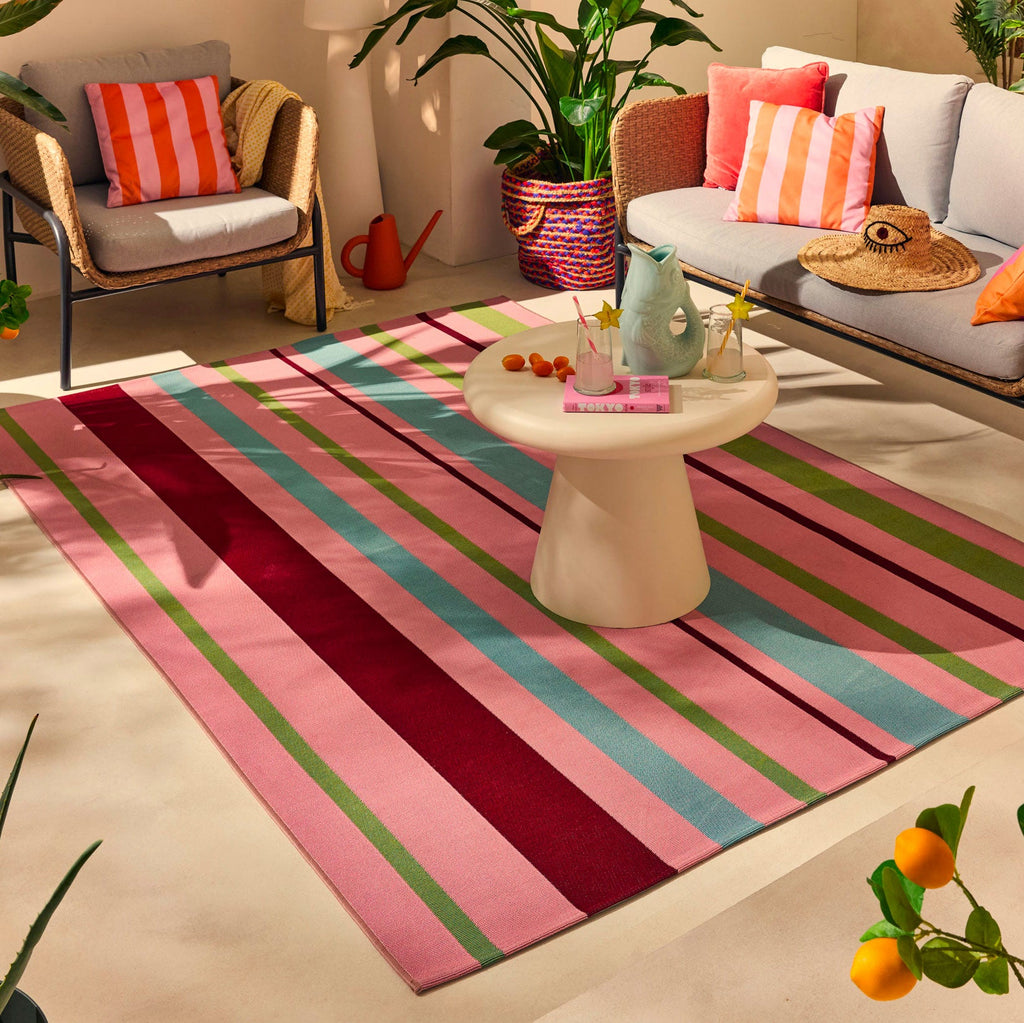 AZUR - Tapis rose pour terrasse et jardin - AZU701ROS AZUR