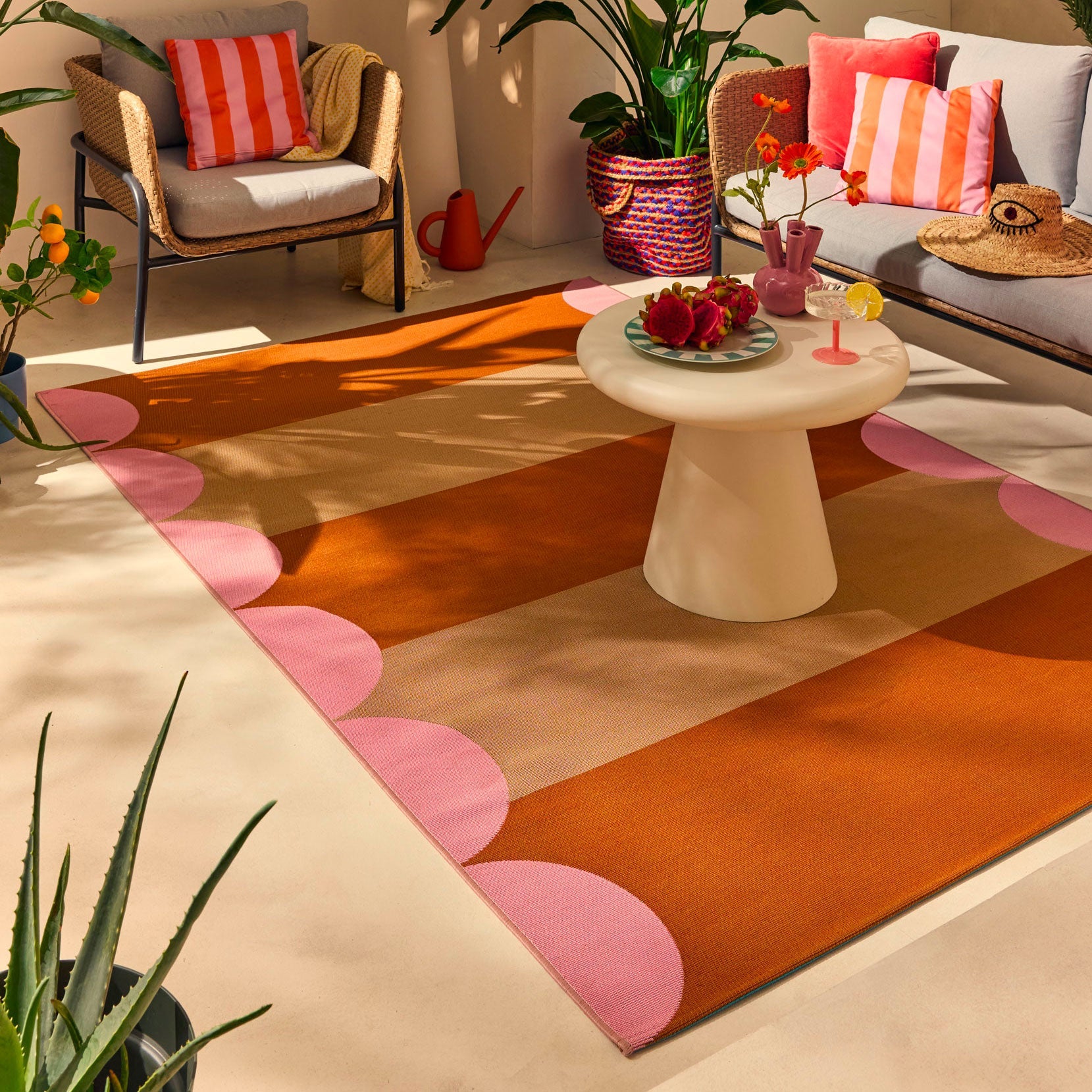 AZUR - Tapis beige pour terrasse et jardin - AZU702BEI AZUR