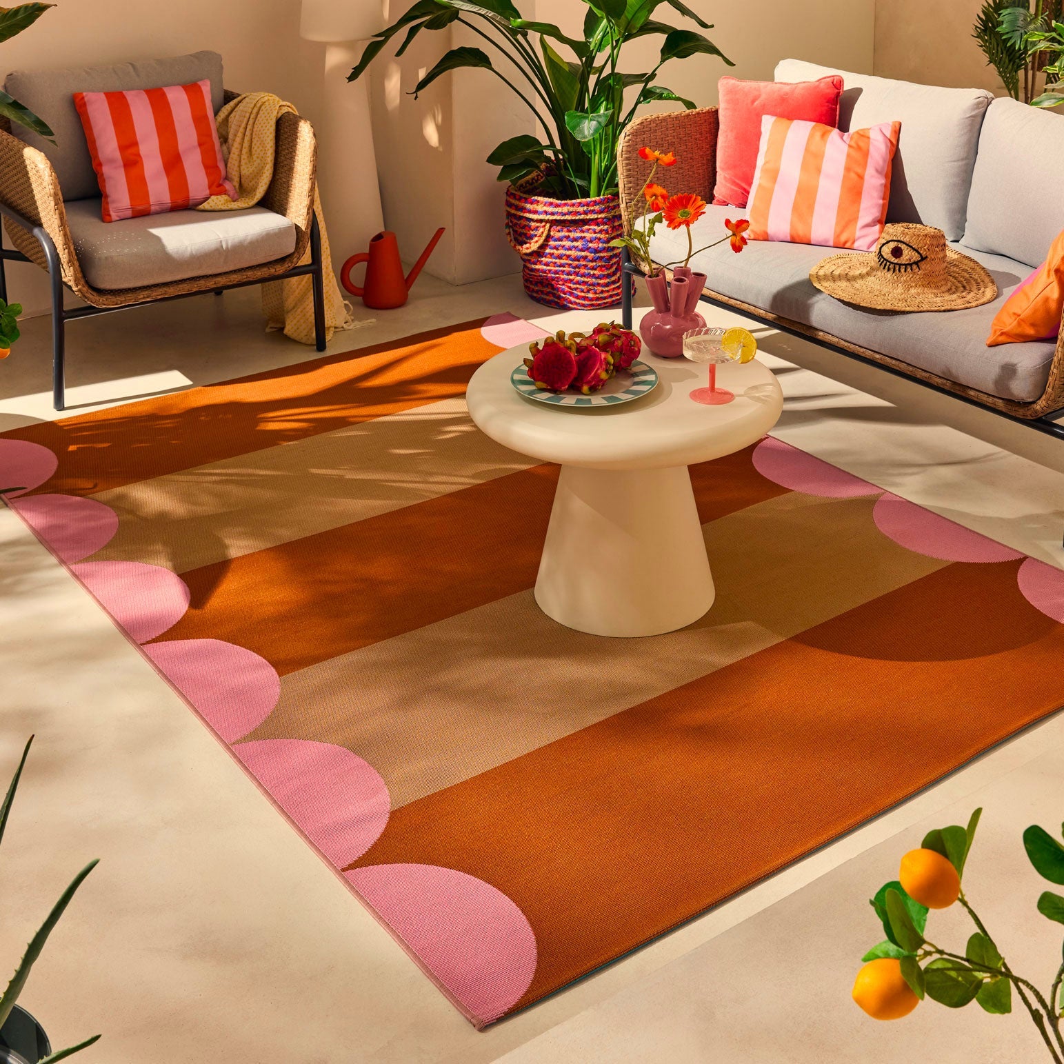 AZUR - Tapis beige pour terrasse et jardin - AZU702BEI AZUR