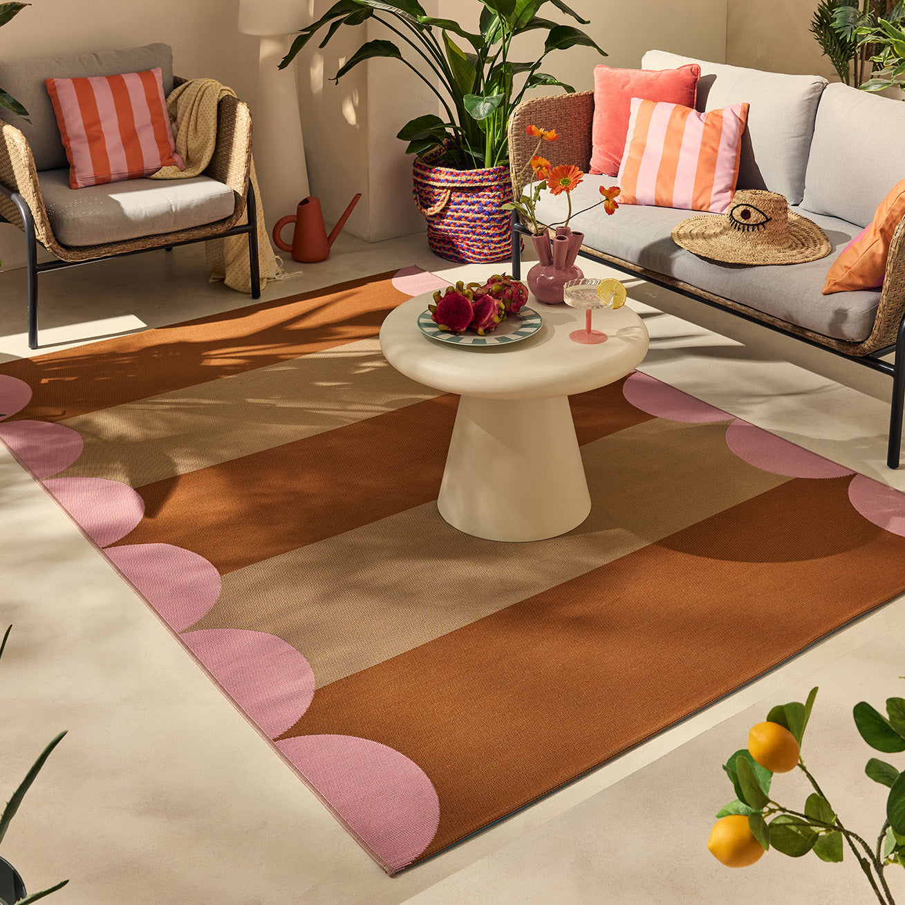 AZUR - Tapis beige pour terrasse et jardin - AZU702BEI AZUR