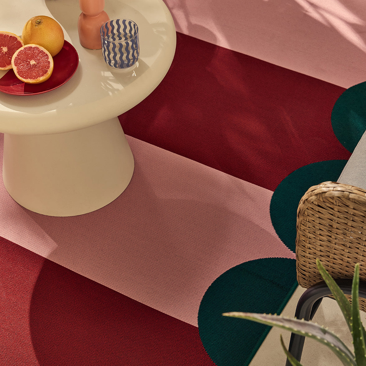 AZUR - Tapis rouge pour terrasse et jardin - AZU702ROU AZUR