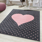 BAMBI - Tapis enfants à motif coeur rose - BAM0830ROS BAMBI