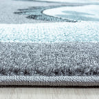 BAMBI - Tapis enfants rond à motif dinosaure bleu - BAM0840BLE BAMBI