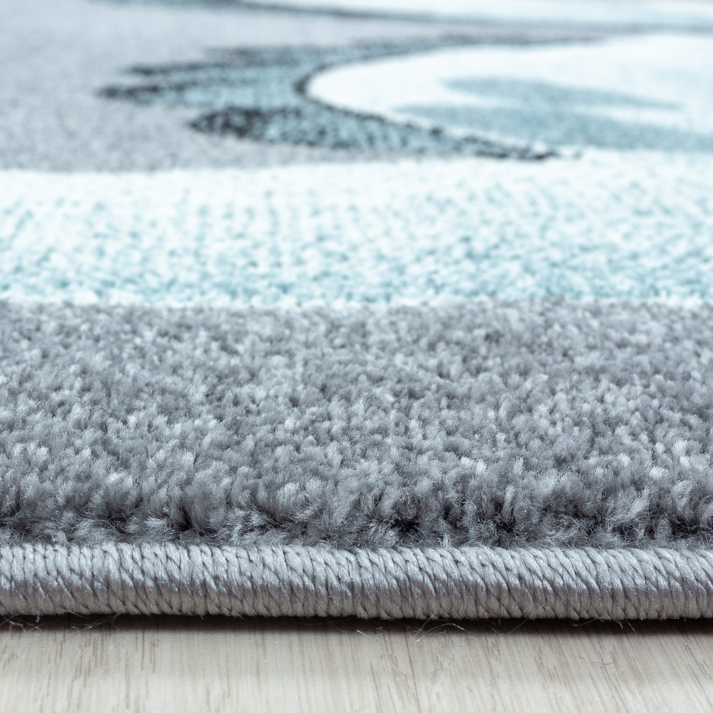 BAMBI - Tapis enfants rond à motif dinosaure bleu - BAM0840BLE BAMBI