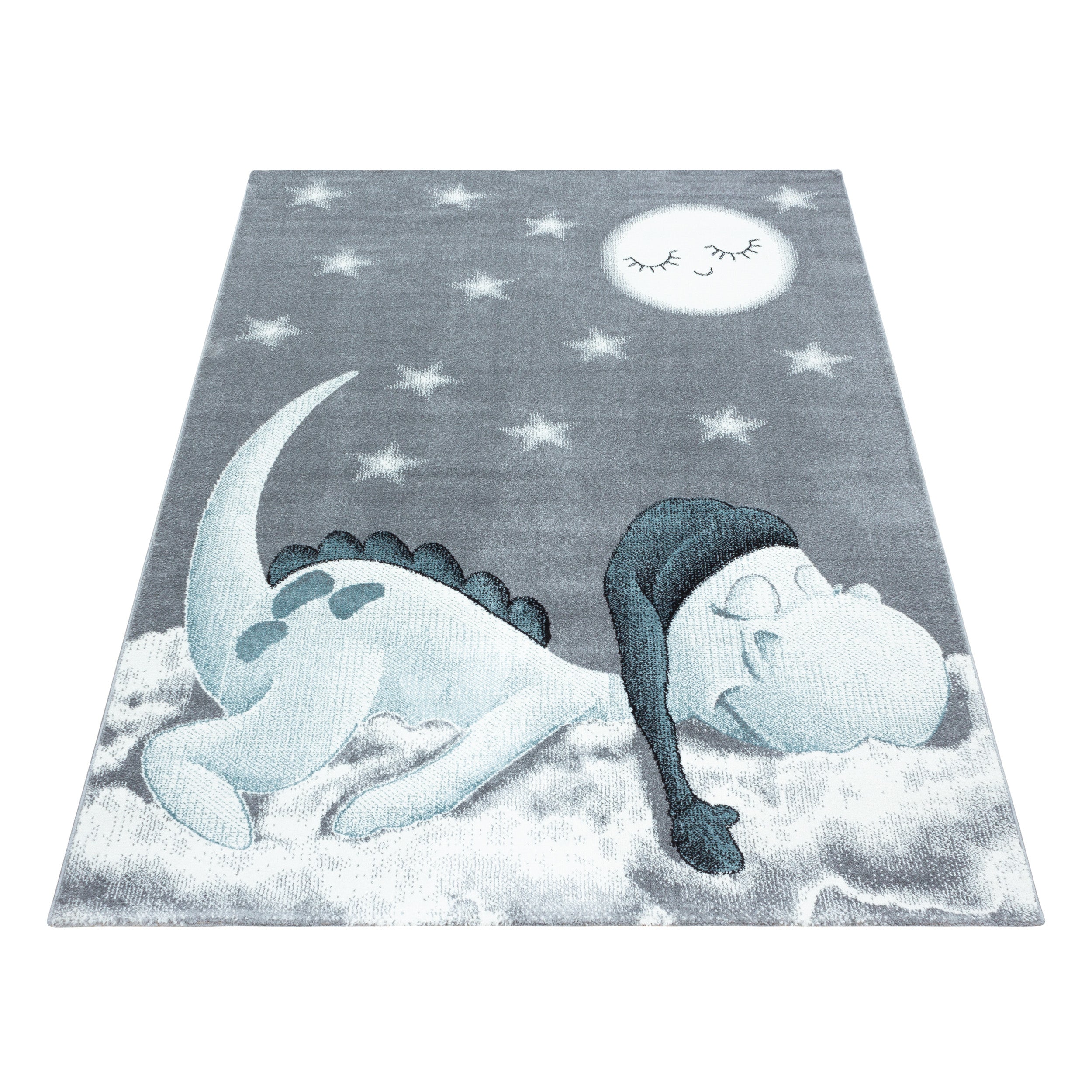 BAMBI - Tapis enfants à motif dinosaure bleu - BAM0840BLE BAMBI