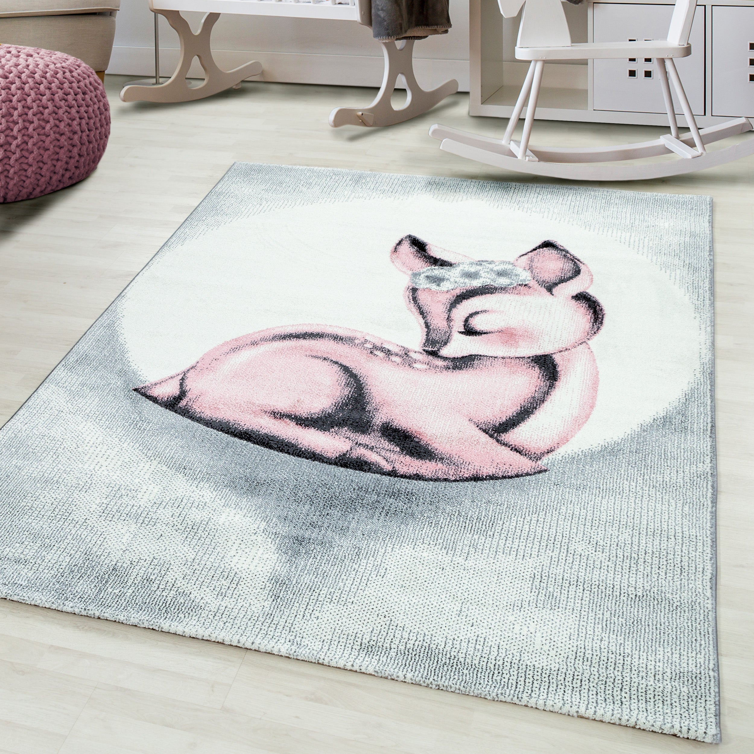BAMBI - Tapis enfants à motif biche rose - BAM0850ROS BAMBI