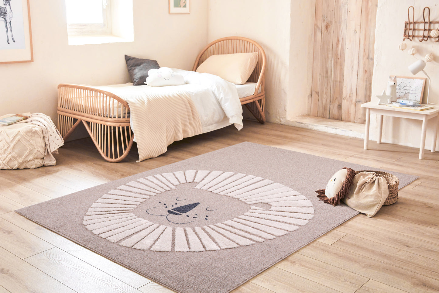 Tapis pour enfant motif tête de lion BAMBI