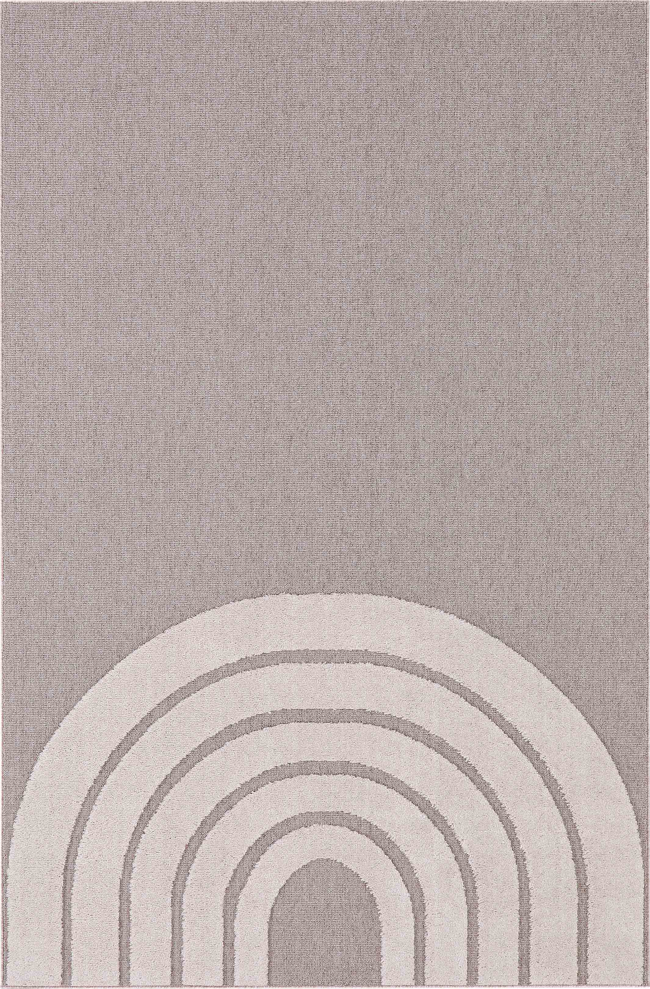 Tapis enfant arc en ciel beige BAMBI