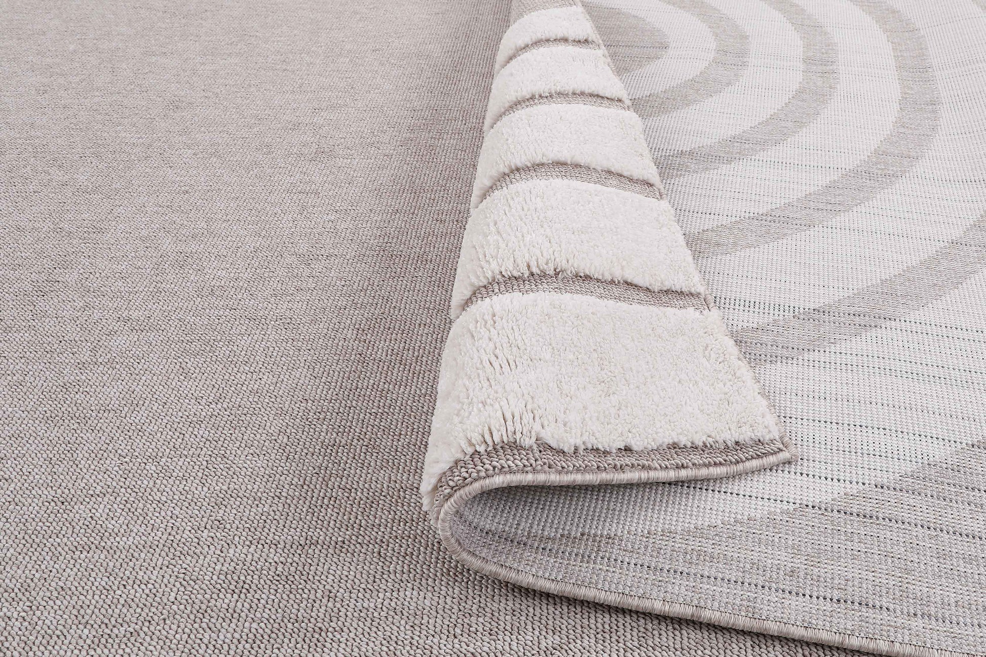 Tapis enfant arc en ciel beige BAMBI