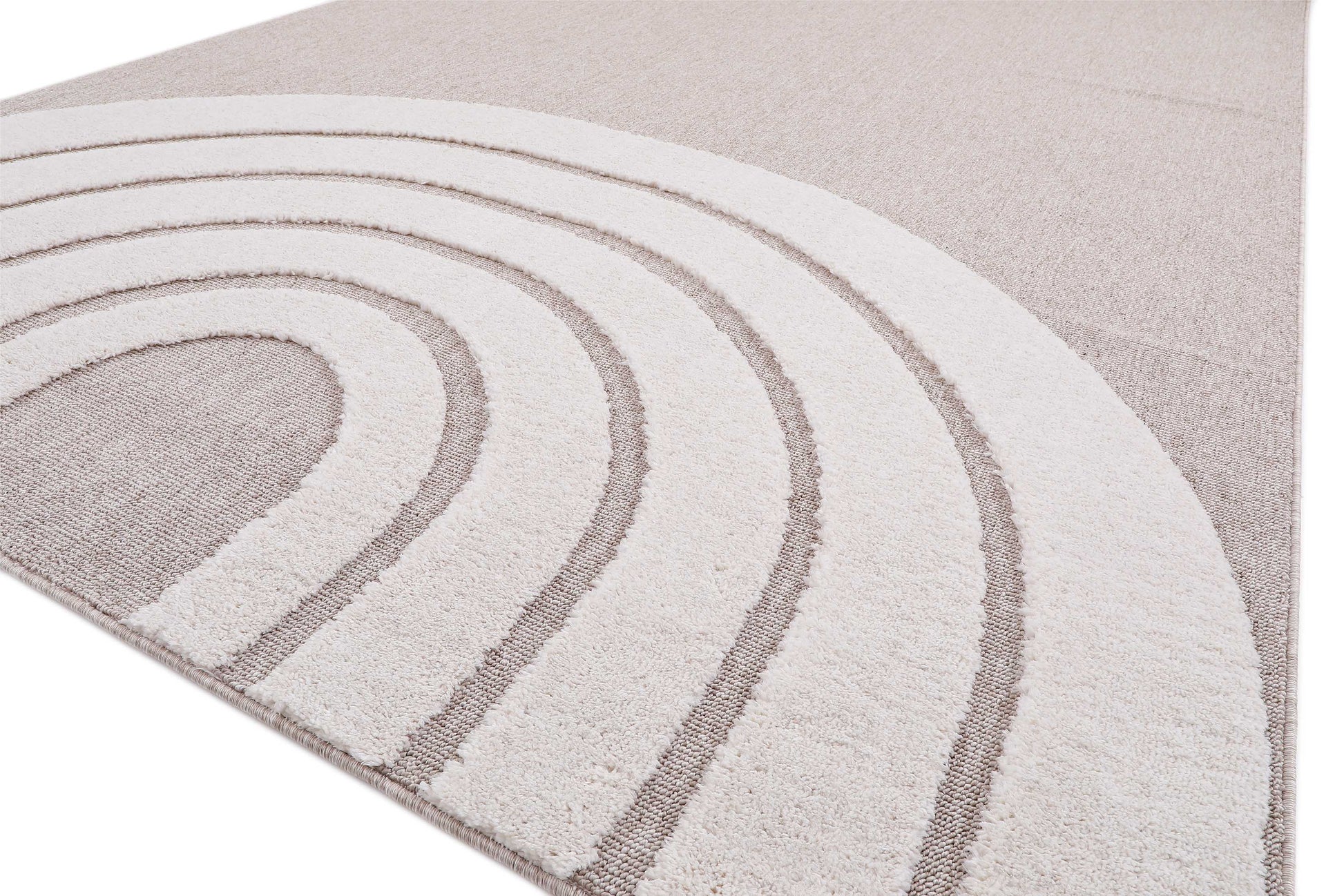 Tapis enfant arc en ciel beige BAMBI