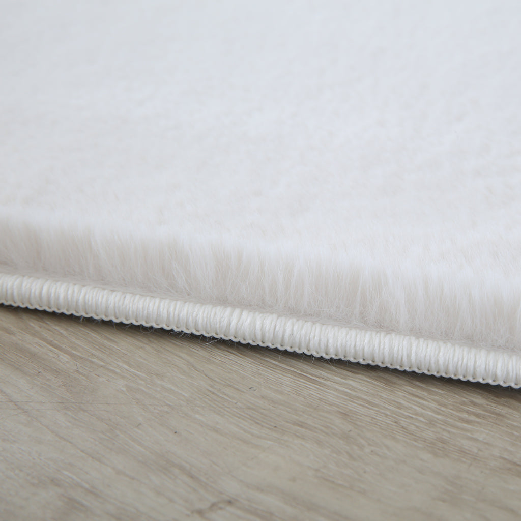 BARROW - Tapis uni doux à poils longs - BAR5100CRE