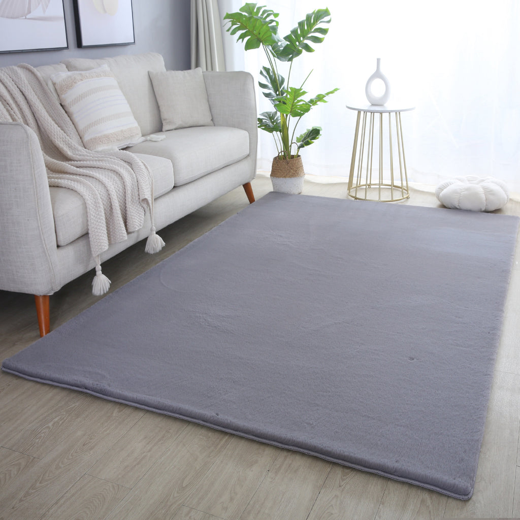 BARROW - Tapis uni doux à poils longs - BAR5100GRI