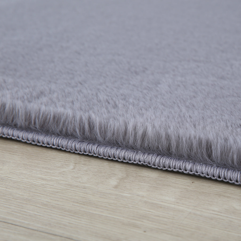 BARROW - Tapis uni doux à poils longs - BAR5100GRI