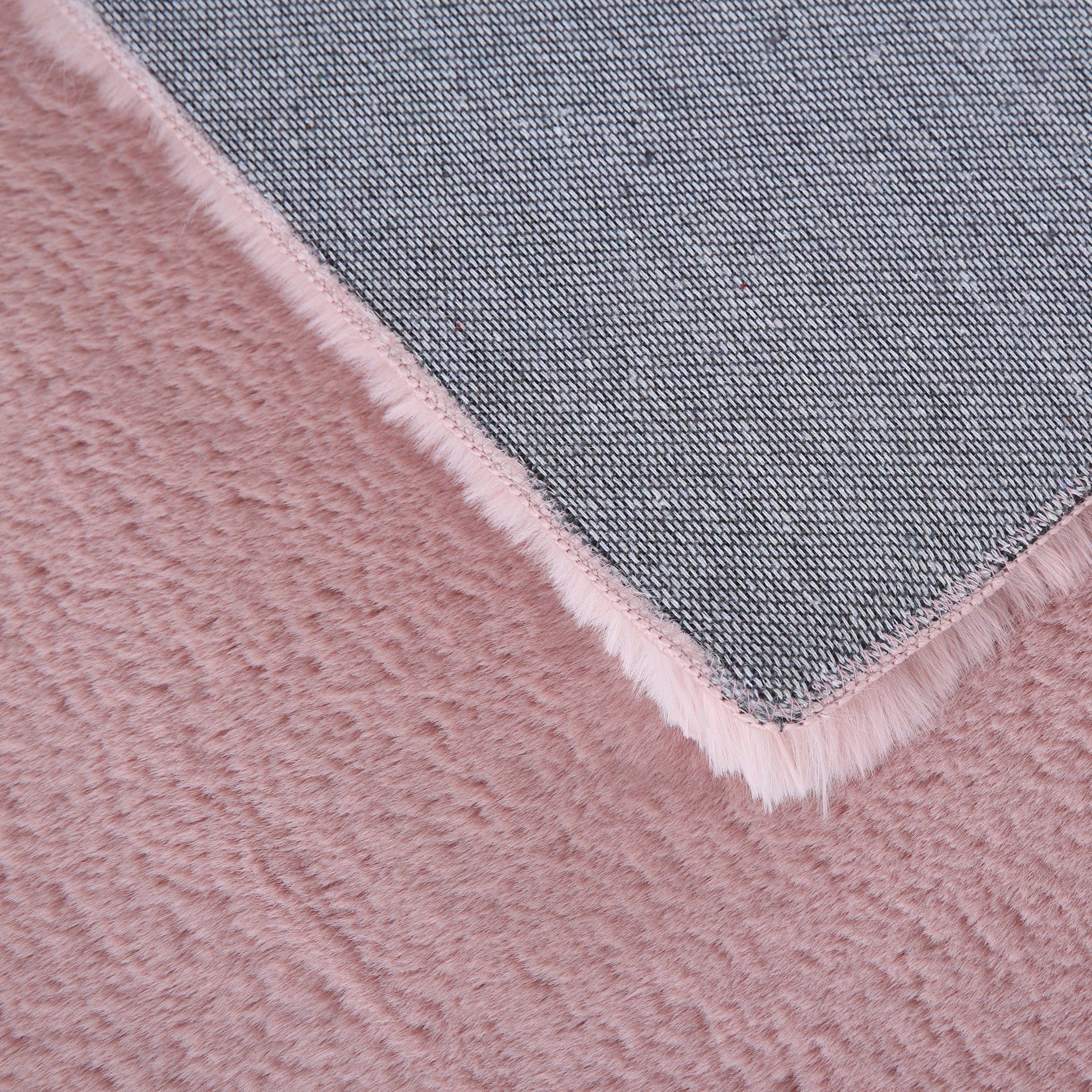 BARROW - Tapis uni doux à poils longs - BAR5100ROS