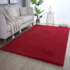 BARROW - Tapis uni doux à poils longs - BAR5100ROU