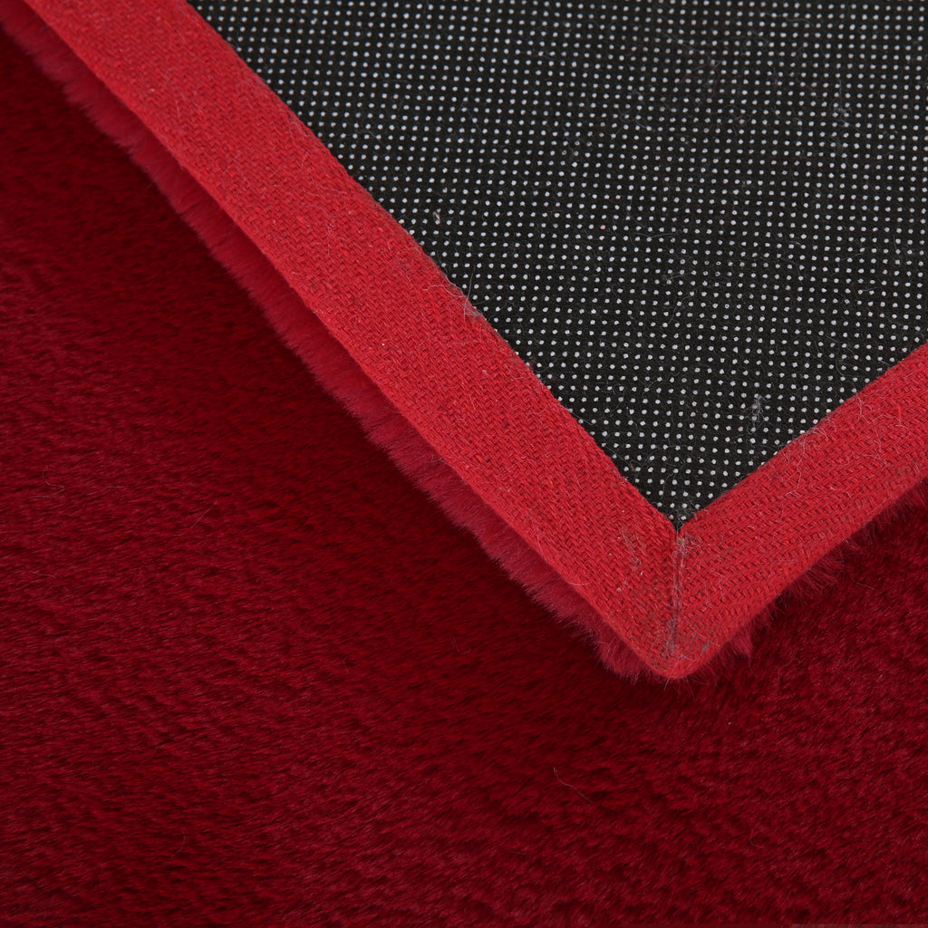 BARROW - Tapis uni doux à poils longs - BAR5100ROU