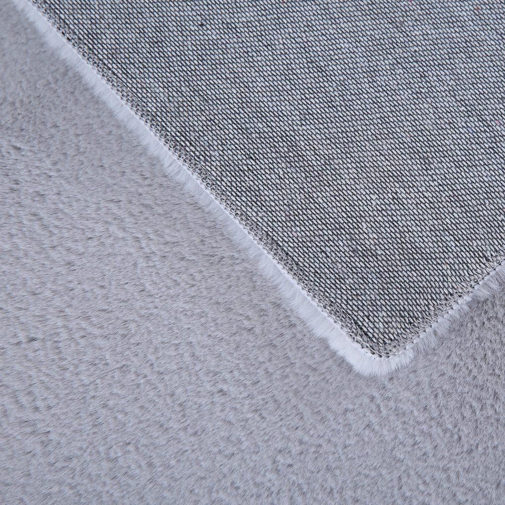 BARROW - Tapis uni doux à poils longs - BAR5100SIL