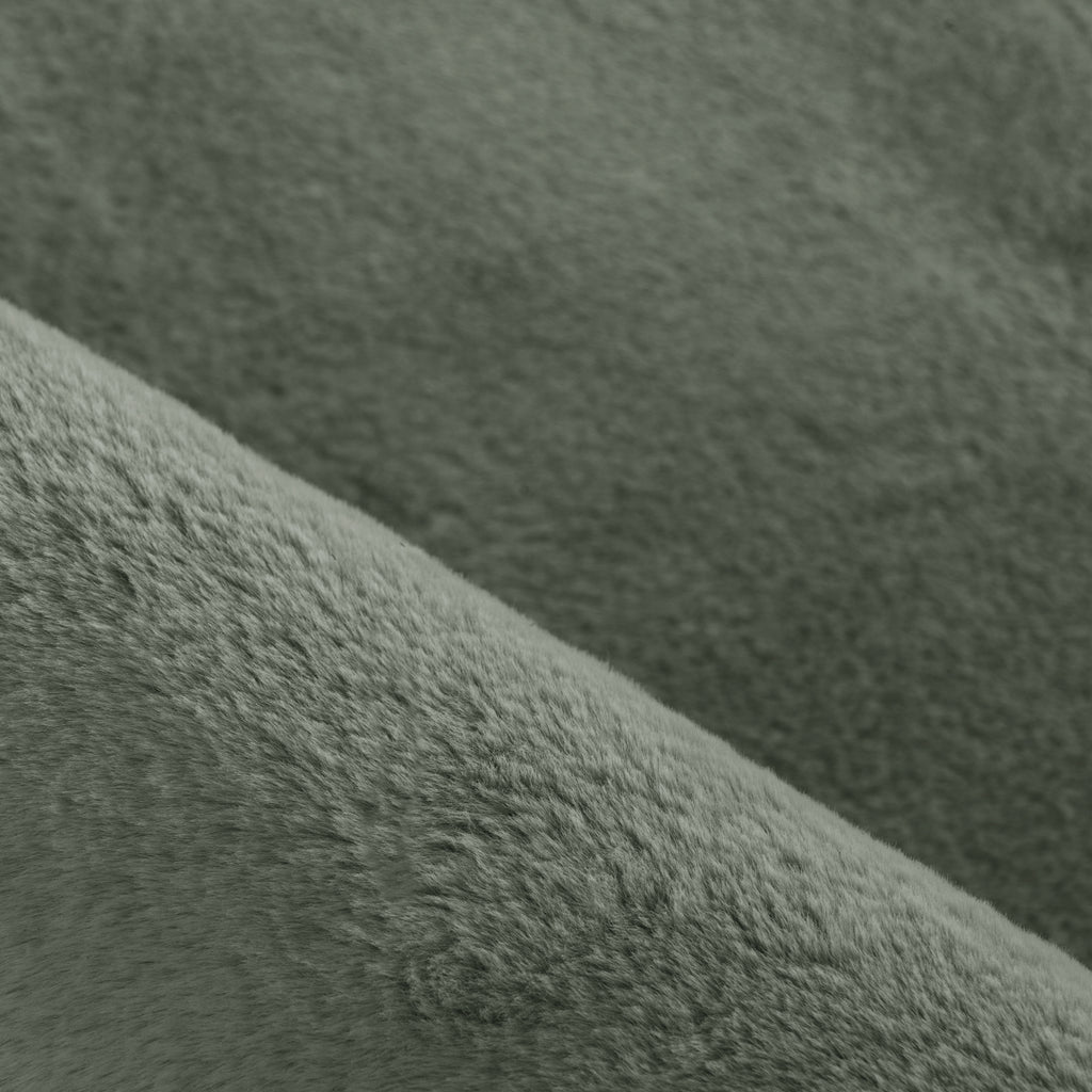 BARROW - Tapis uni rond doux à poils longs - BAR5100VER