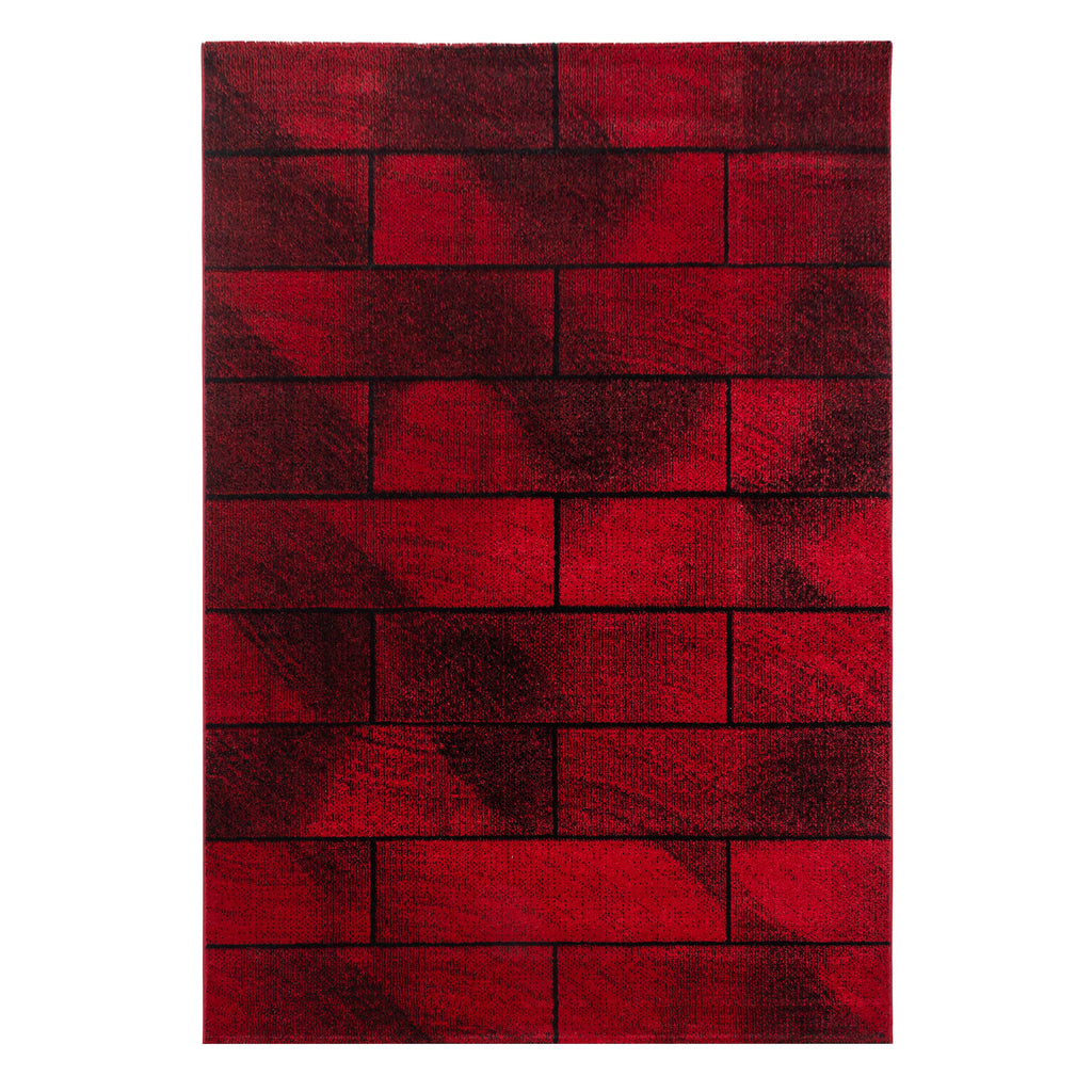 BETA - Tapis de salon à motif géométrique rouge - BET1110ROU BETA