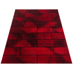 BETA - Tapis de salon à motif géométrique rouge - BET1110ROU BETA