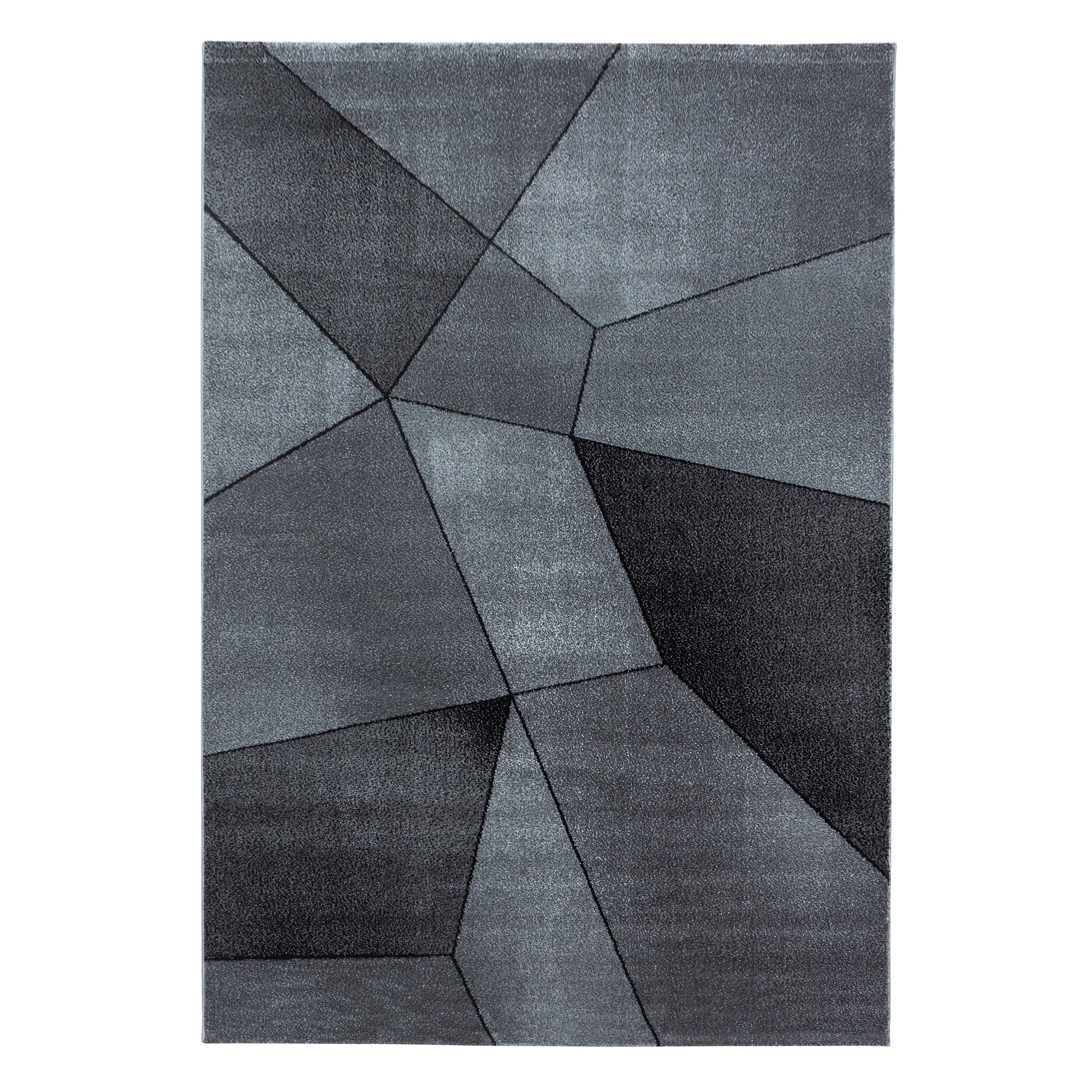 BETA - Tapis de salon à motif géométrique gris - BET1120GRI BETA