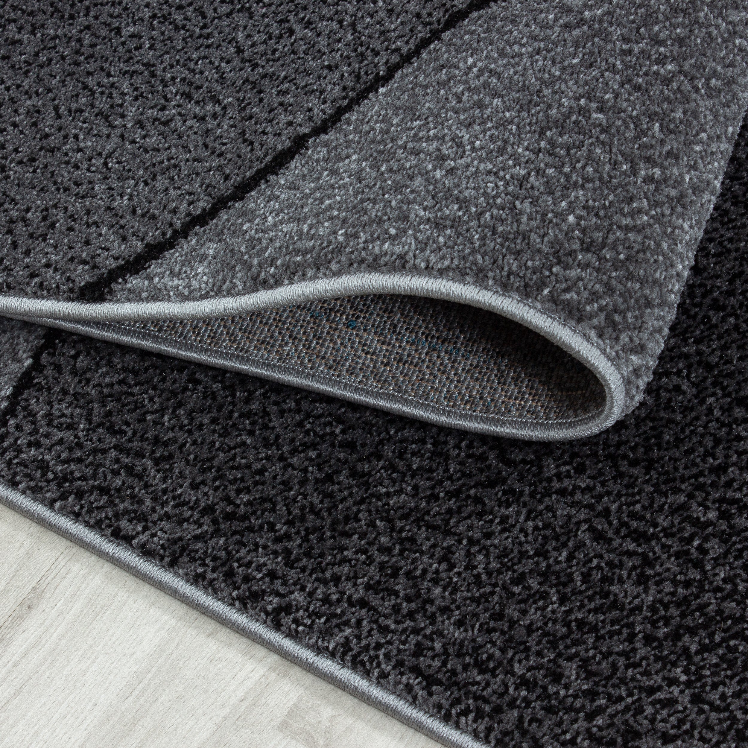 BETA - Tapis de salon à motif géométrique gris - BET1120GRI BETA