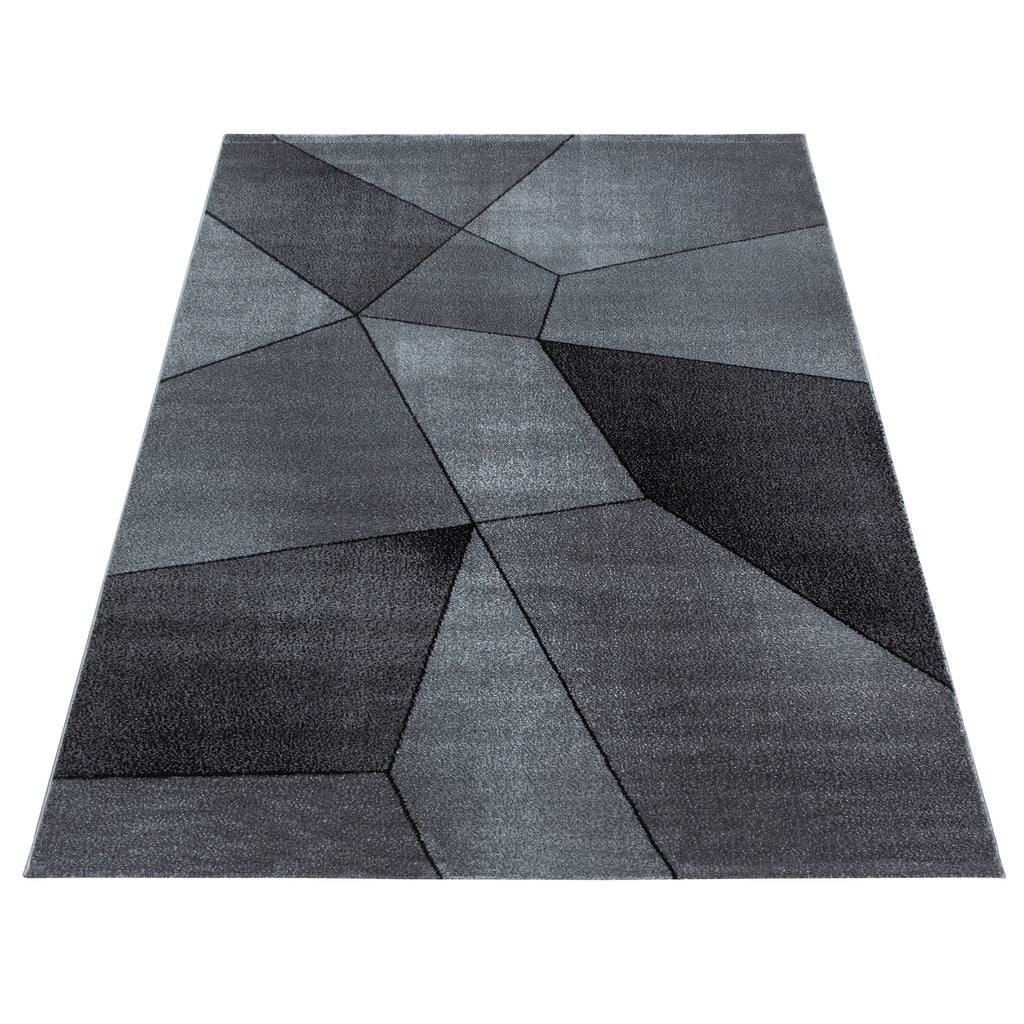 BETA - Tapis de salon à motif géométrique gris - BET1120GRI BETA