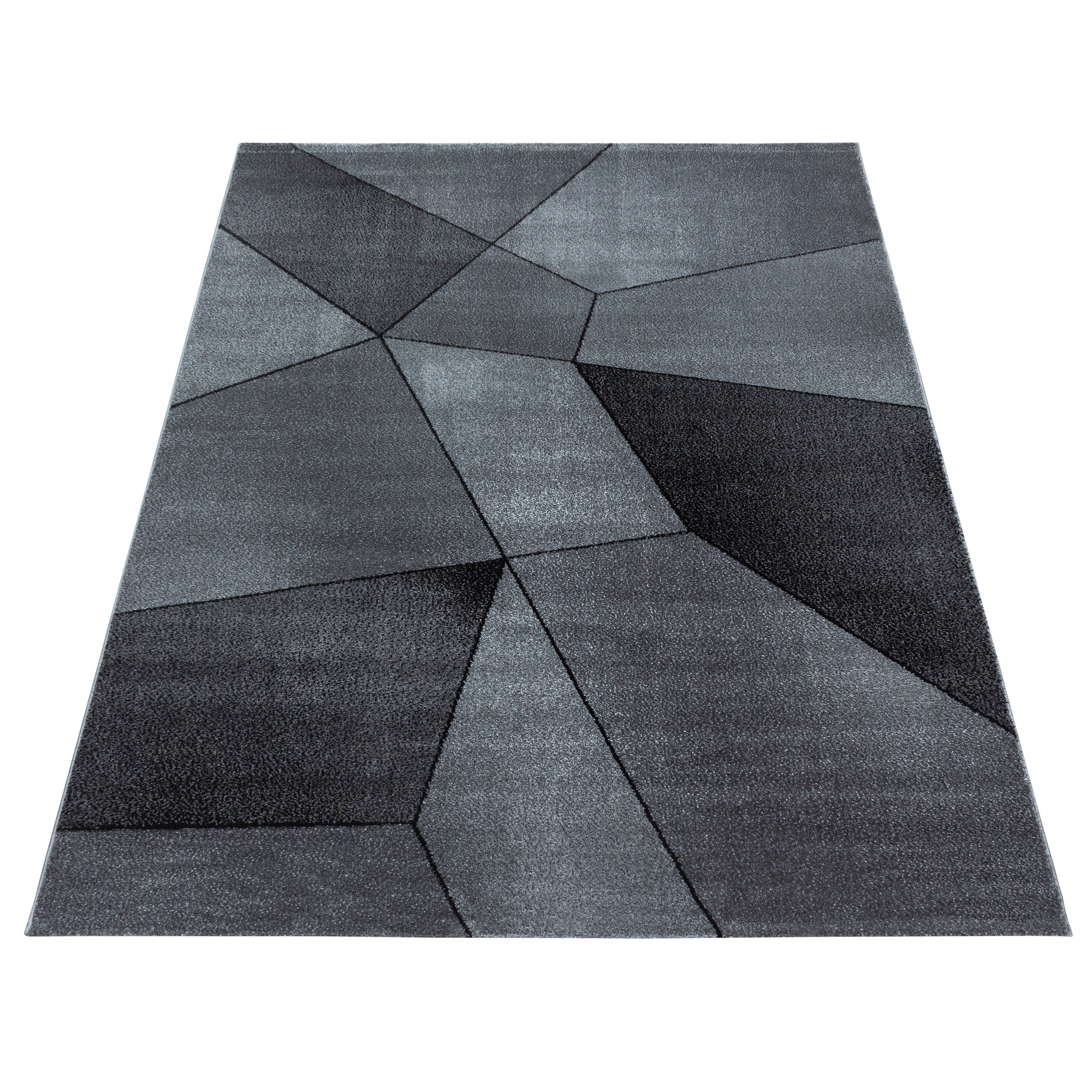 BETA - Tapis de salon à motif géométrique gris - BET1120GRI BETA