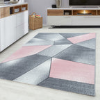 BETA - Tapis de salon à motif géométrique rose - BET1120ROS BETA