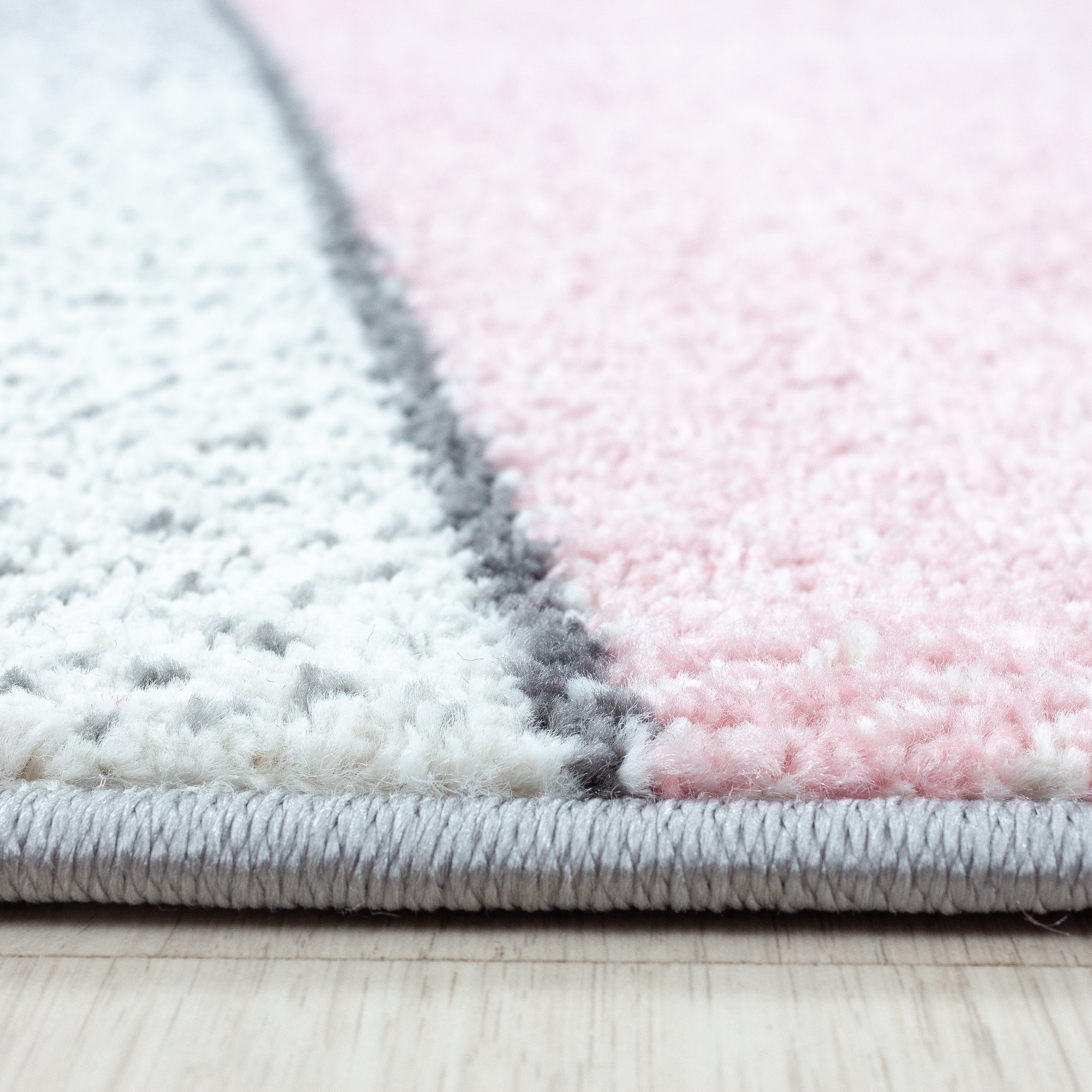 BETA - Tapis de salon à motif géométrique rose - BET1120ROS BETA