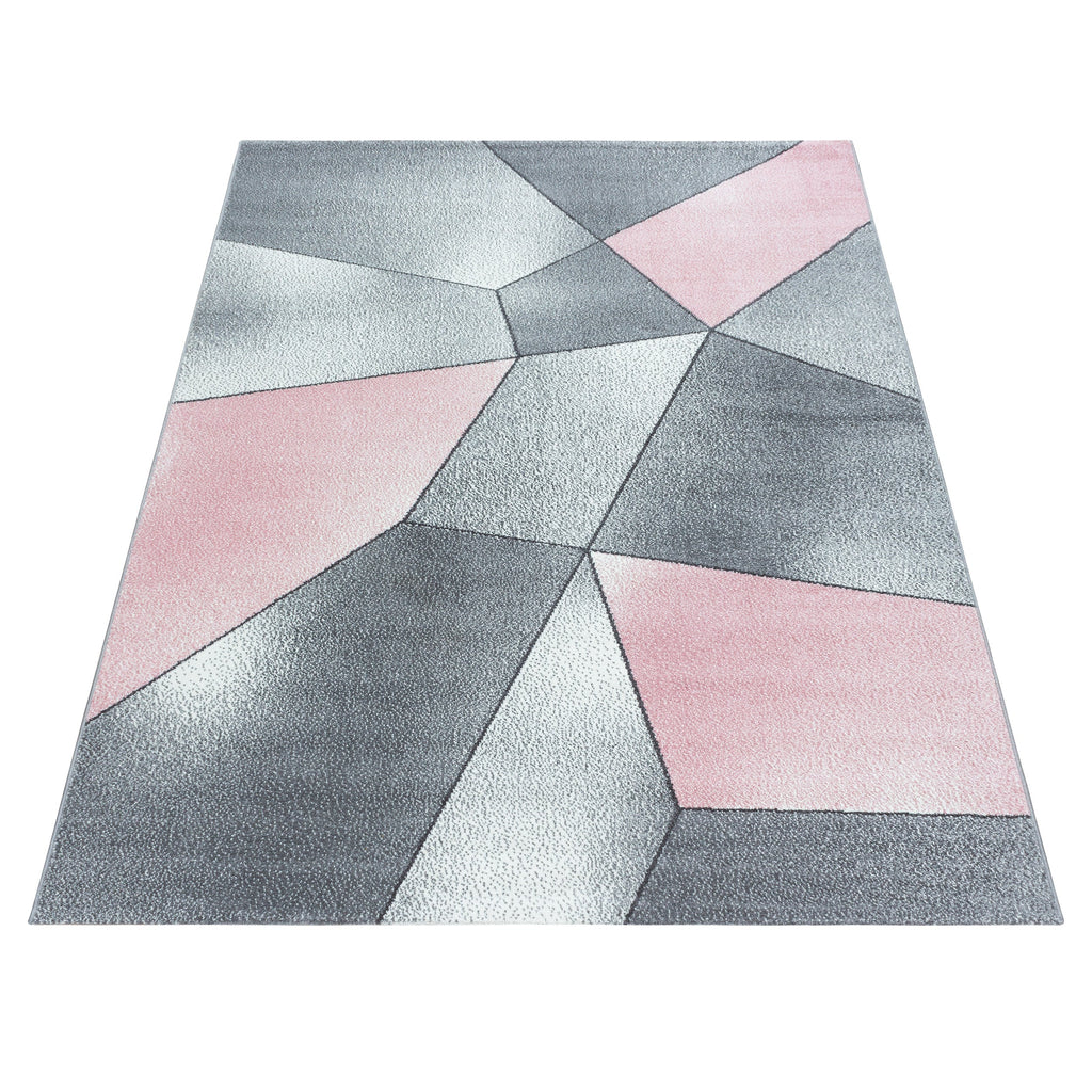 BETA - Tapis de salon à motif géométrique rose - BET1120ROS BETA