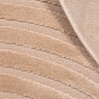 BIANCA - Tapis rond moderne beige motif arc-en-ciel - BIA157BEI BIANCA