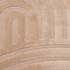 BIANCA - Tapis rond moderne beige motif arc-en-ciel - BIA157BEI BIANCA