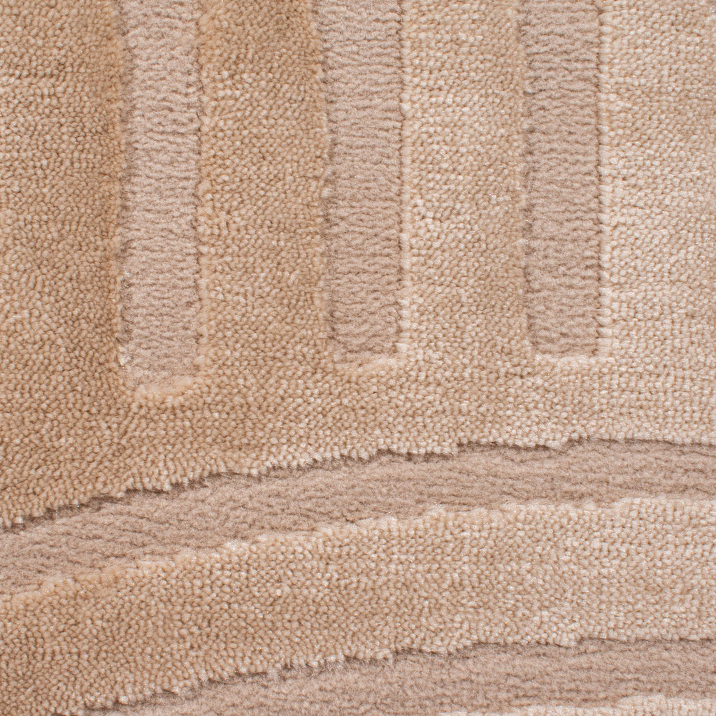 BIANCA - Tapis rond moderne beige motif arc-en-ciel - BIA157BEI BIANCA