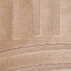 BIANCA - Tapis rond moderne beige motif arc-en-ciel - BIA157BEI BIANCA