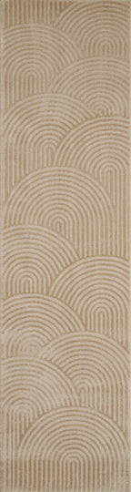 Tapis de salon moderne motifs en arcs modernes et contemporain beige : BIA157BEI BIANCA