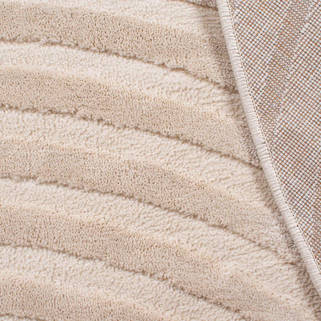 Tapis rond arc-en-ciel crème avec longs poils en relief : BIA157CRE (Copie) BIANCA