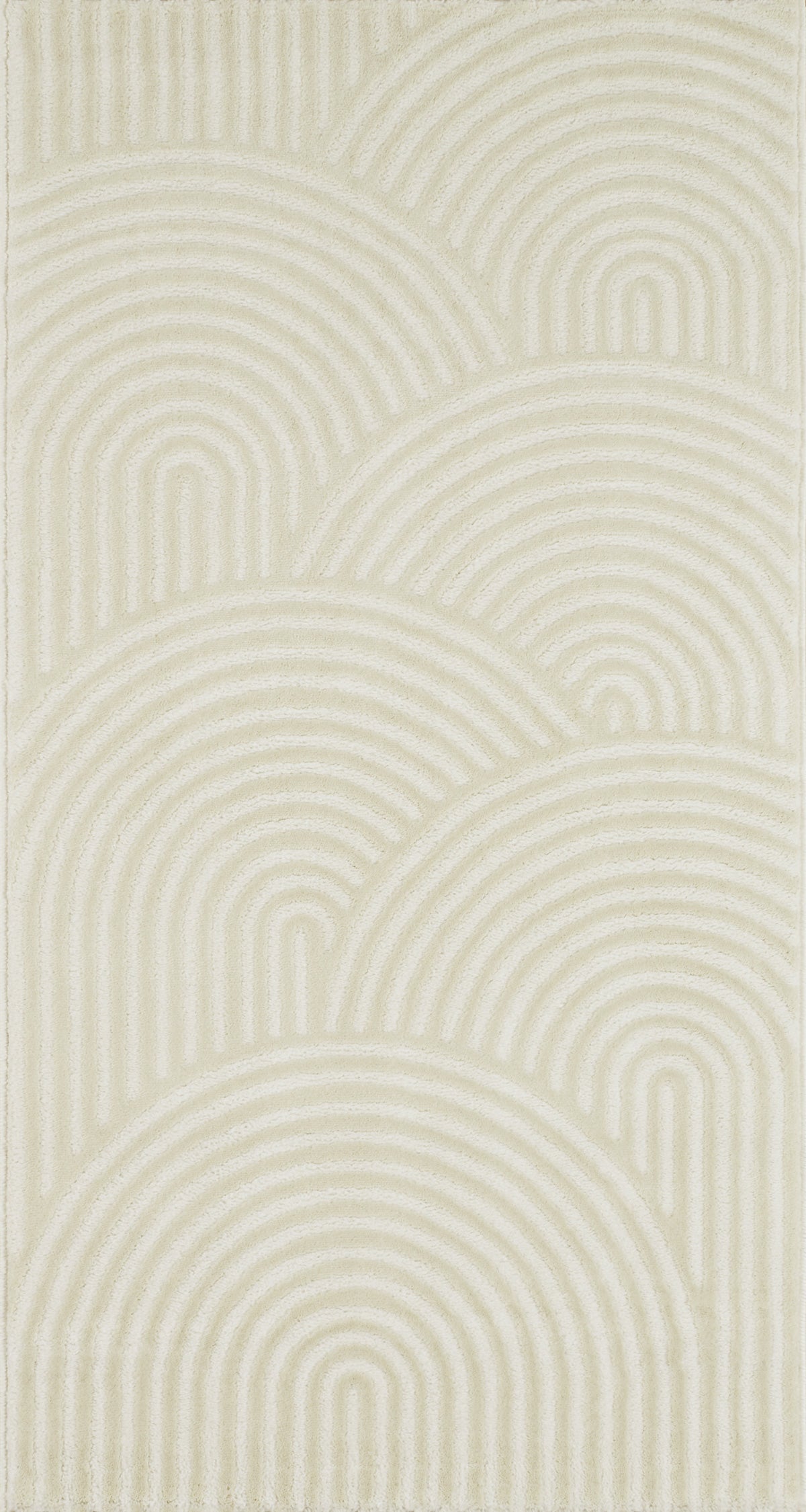 Tapis arc-en-ciel crème avec longs poils en relief : BIA157CRE BIANCA