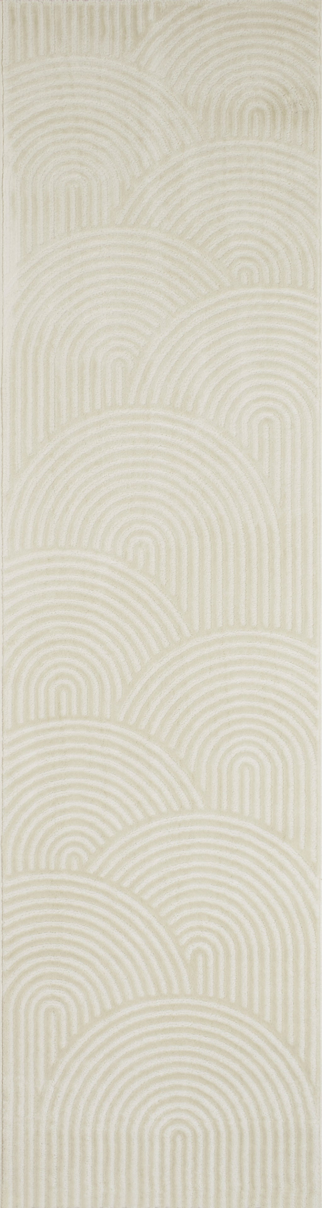Tapis arc-en-ciel crème avec longs poils en relief : BIA157CRE BIANCA