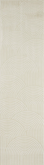 Tapis arc-en-ciel crème avec longs poils en relief : BIA157CRE BIANCA