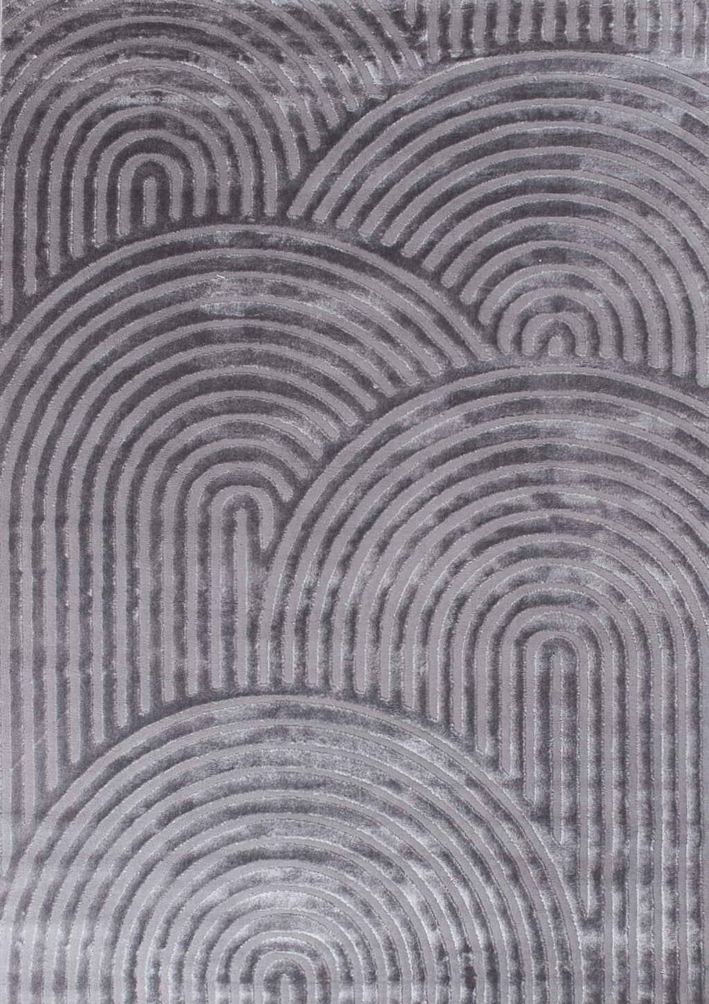 Tapis arc-en-ciel gris avec longs poils en relief : BIA157GRI BIANCA