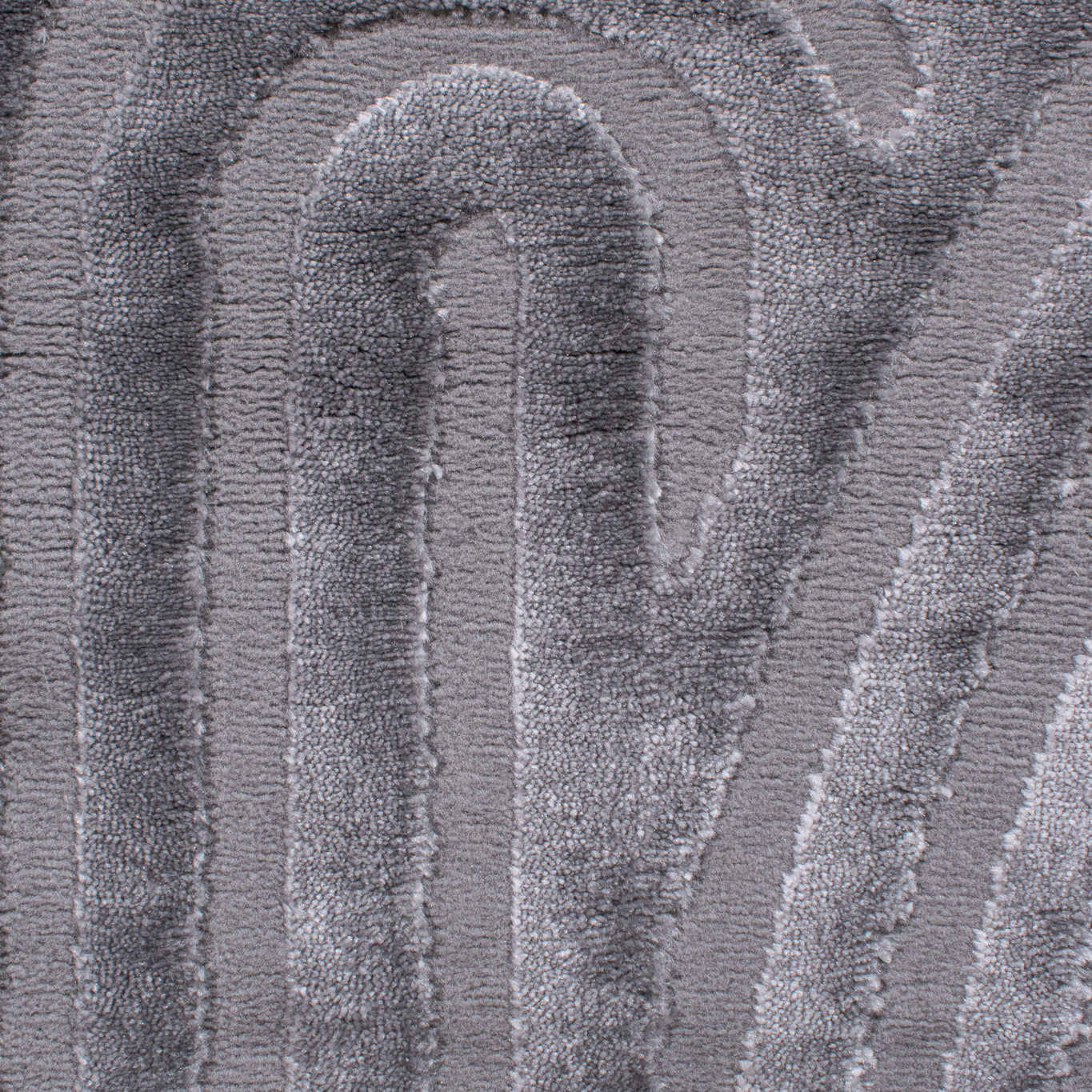 Tapis arc-en-ciel gris avec longs poils en relief : BIA157GRI BIANCA