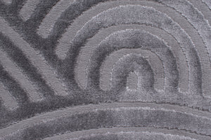 Tapis arc-en-ciel gris avec longs poils en relief : BIA157GRI BIANCA