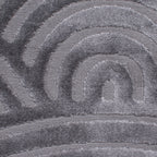 Tapis arc-en-ciel gris avec longs poils en relief : BIA157GRI BIANCA