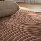 Tapis arc-en-ciel mocca avec longs poils en relief : BIA157MOC BIANCA