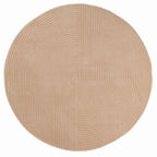 Tapis rond géométrique beige avec longs poils en relief : BIA159BEI BIANCA