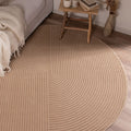BIANCA - Tapis rond moderne beige à relief - BIA159BEI BIANCA