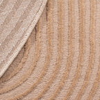 BIANCA - Tapis rond moderne beige à relief - BIA159BEI BIANCA